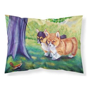Pembroke Corgi At The Cottage Moisture Wicking Fabric Standard Pillowcase Traditional Pillowcases And Shams By The Store