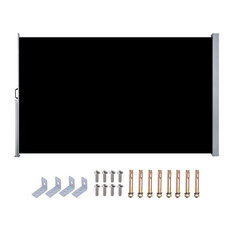 Patio Retractable Side Awning Sun Shade Wind Screen Privacy Divider, 71"x118"