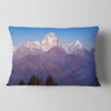 Snowy Dhaulagiri Peaks Himalayas Landscape Printed Throw Pillow, 12"x20"