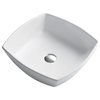 Elavo Ceramic Square Vessel White Sink