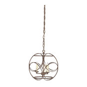 Gabby Ellis 3-Light Black Oval Chandelier