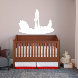 Personalized Rocket & Space Shuttle Wall Decal - Wall Decals