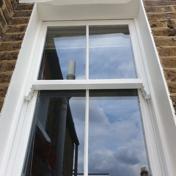 Painting work to the exterior windows and windows sill in Wandsworth