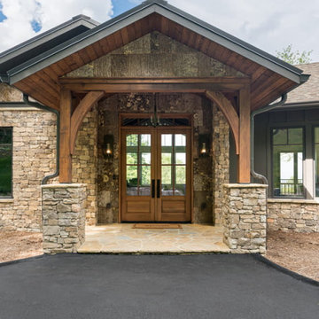 Welcoming Stone Entryway