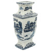 Cer, 15"h Chinoiserie Vase, Blue
