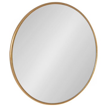 Caskill Round Framed Wall Mirror, Gold 30 Diameter