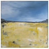 Abstract Landscape Modern Minimalist Acrylic Painting on Canvas, 36x36, Yellow