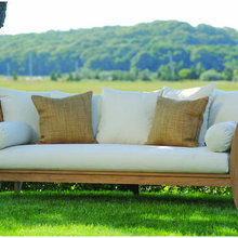 Outdoor deck seating.