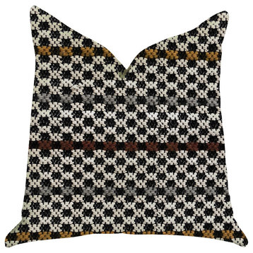 Poppy Chic Woven Luxury Throw Pillow in Multi Color, 24"x24"
