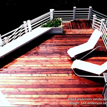 A Modern Deck To Match A Modern House.  Minnesota Deck Design.