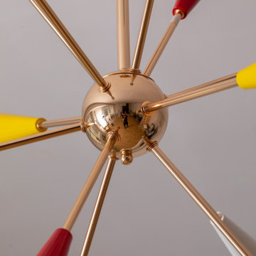 Firework-Inspired Memphis Chandelier – A Playful Statement for Modern Homes