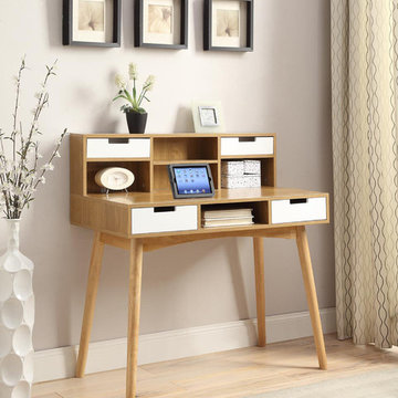 Oslo Deluxe Desk with Hutch