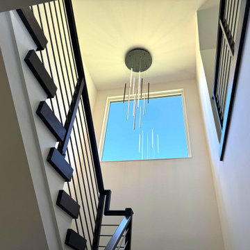Project #137 | Maple Staircase with Stainless Steel Railing