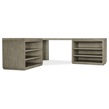 Hooker Furniture 6150-10937 85" Wood Veneer Writing Desk - Medium Wood