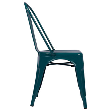 Bastille Side Chairs, Set of 4, Dark Teal Blue
