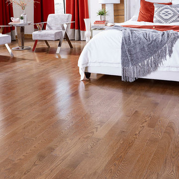 Rustic, Elegant Master Bedroom - Hampton Saddle, Solid, Red Oak Hardwood