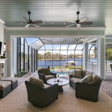 Coastal inspired estate sited on over one acre on Lake Butler in Windermere