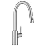 Kraus USA - Oletto Touchless Sensor Pulldown Single Handle Kitchen Faucet, Spot Free Stainless Steel - The Oletto Pull-Down Kitchen Faucet is engineered with motion-sensor technology for touchless activation, allowing you to turn water on and off with the wave of a hand. Ideal for multitasking, the convenient design helps reduce germ transfer during messy tasks like preparing raw foods. The sensor is located on the side of the touchless faucet to help prevent accidental activation, with a built-in timer that stops the flow after 3 min. to help reduce water waste. The 2-function pull-down sprayer with Reach technology offers extended range of motion with aerated stream and spray. Heavy-duty construction helps ensure lasting use. Comes with pre-attached water lines, control box, batteries, and mounting hardware for easy installation.