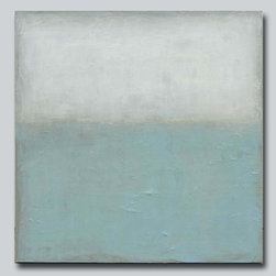 White and Blue over Gray by Victoria Kloch - Sold - Paintings
