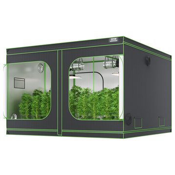 VEVOR Grow Tent 120 x 120 x 80in Indoor Growing Tent Hydroponic Window Door Tray