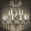 Wrought Iron Crystal Chandelier 16-Light