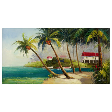 'Caribean Bay' Canvas Art by Victor Giton
