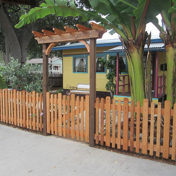 Redwood Picket Fence