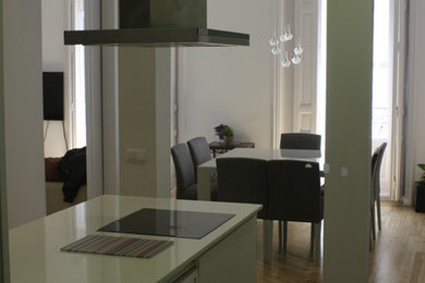 This is an example of a transitional kitchen in Madrid.