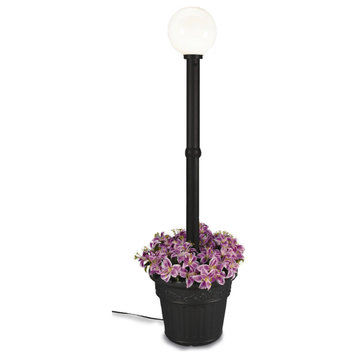Ll-68100 Milano 68100 Black With White Globe Lantern Planter