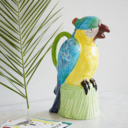 Colourful Parrot Porcelain Jug - Jugs
