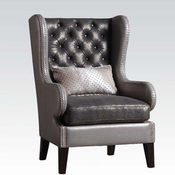 Acme 96208 Fenton Accent Chair with Pillow - Armchairs And Accent Chairs