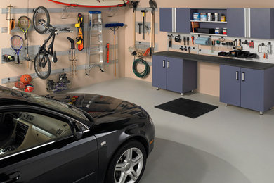 Inspiration for a large contemporary attached garage remodel in New York