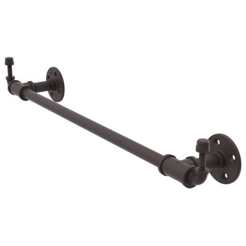 Allied Brass Pipeline Collection 30 Inch Towel Bar with Integrated Hooks