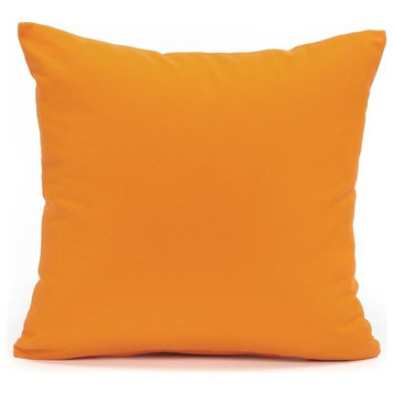 Solid Orange Accent, Throw Pillow Cover, 20"x20"