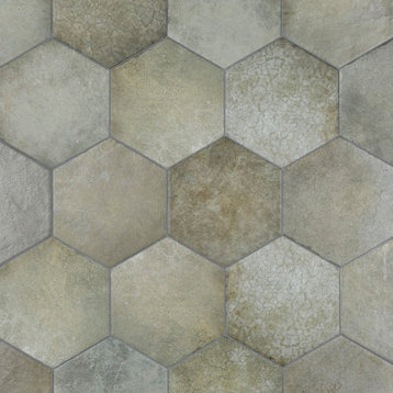 Heritage Hex Jungle Porcelain Floor and Wall Tile