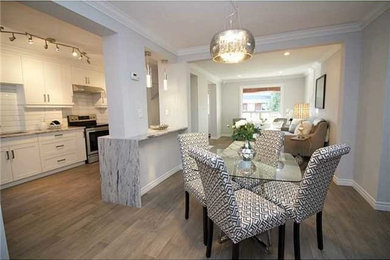 Inspiration for a modern dining room remodel in Toronto