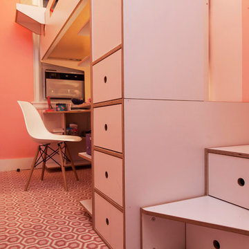Lenox Hill; A girl's room converted from a narrow maid's room