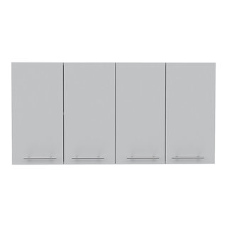 White Shaker L-Shape 9x12 Cabinet Set for 84H Kitchen