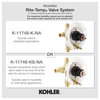 Kohler K-T14421-4 Purist Tub and Shower Trim Package - Vibrant Brushed Moderne
