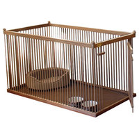 Large Maple Dog Crate, 2'x4', Right Hinge on 2', Clear