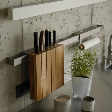 Küche mit offenem Beton
