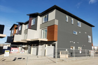 Example of a trendy exterior home design in Calgary