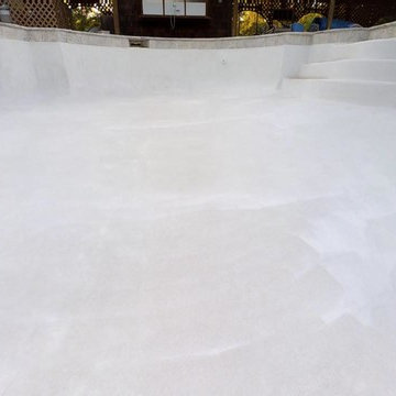 Silver Travertine Pool Coping, Tile and Spa Remodel