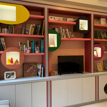 Den Wall Unit With Cat Cubby Hole