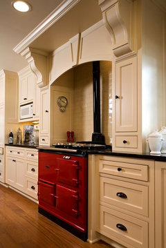 Putting In A New Kitchen What Colour Scheme With Bright Red Aga Houzz Uk