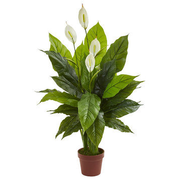 42" Spathiphyllum Artificial Plant, Real Touch