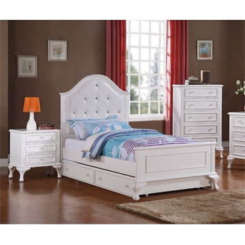 Picket House Furnishings Jenna 3 Piece Twin Bedroom Set in White