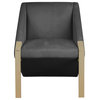 Rivet Velvet Upholstered Accent Chair, Gray