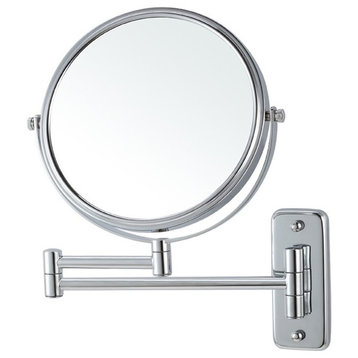 Double Face Wall Mounted Magnifying Mirror, Chrome