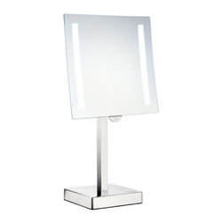 Smedbo OUTLINE Shaving/Make-Up Mirror With LED-Lights FK478 - Makeup Mirrors